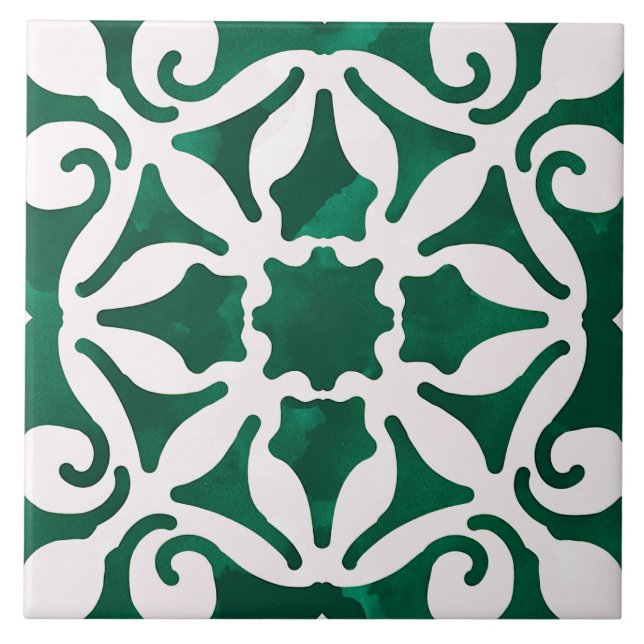 Estilo Mediterrâneo Decorativo Verde (Frente)