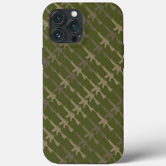 Estilo Militar Gun Camouflage Rifle Exército Verde (Verso)