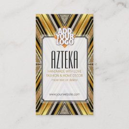 Estilo Moda Preta ArtDeco Cartão de visita