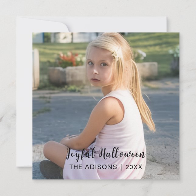 Estilo Moderno de Rótulo de Foto de Halloween  (Frente)