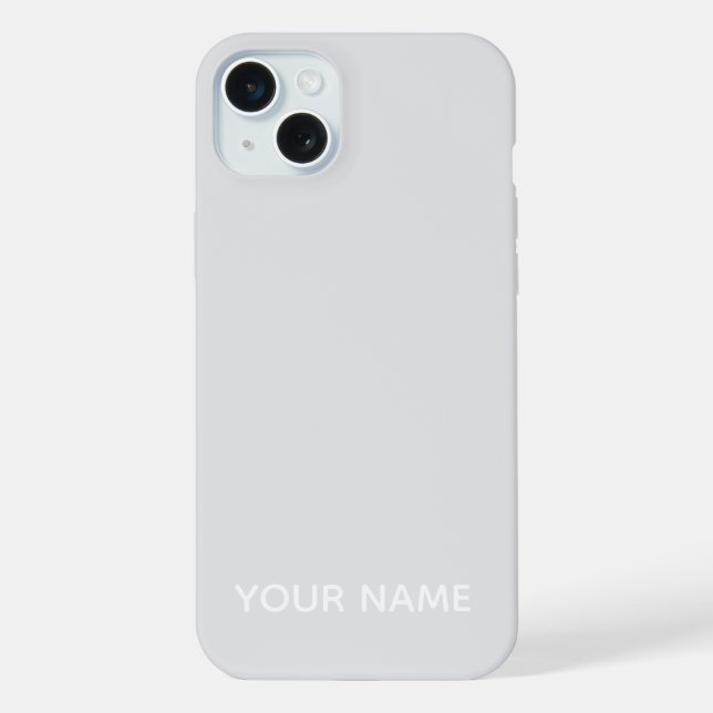 ESTILO MODERNO PERSONALIZADO NOME COR CINZA CLARO  (Verso)