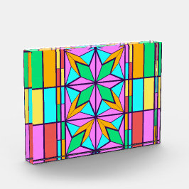 Estilo Mondrial de Mosaico de Vidro Estreito