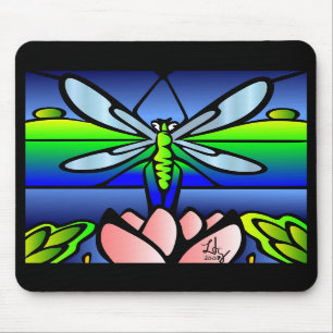 Estilo Mousepad de Tiffany da libélula