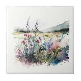 Estilo natural Flores de campo Azulejo cerâmico