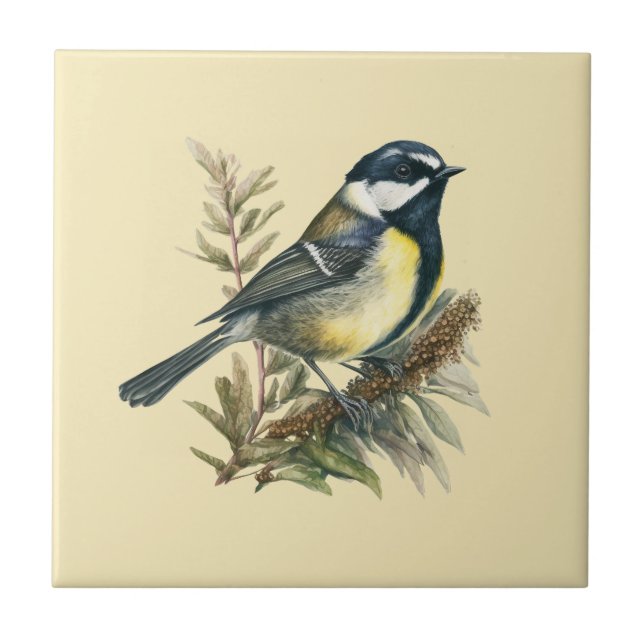 Estilo Natureza Tit de Carvão Azulejo cerâmico (Frente)