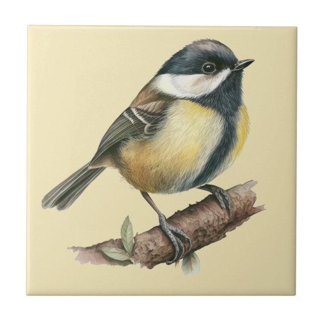 Estilo Natureza Tit de Carvão Azulejo cerâmico (Frente)