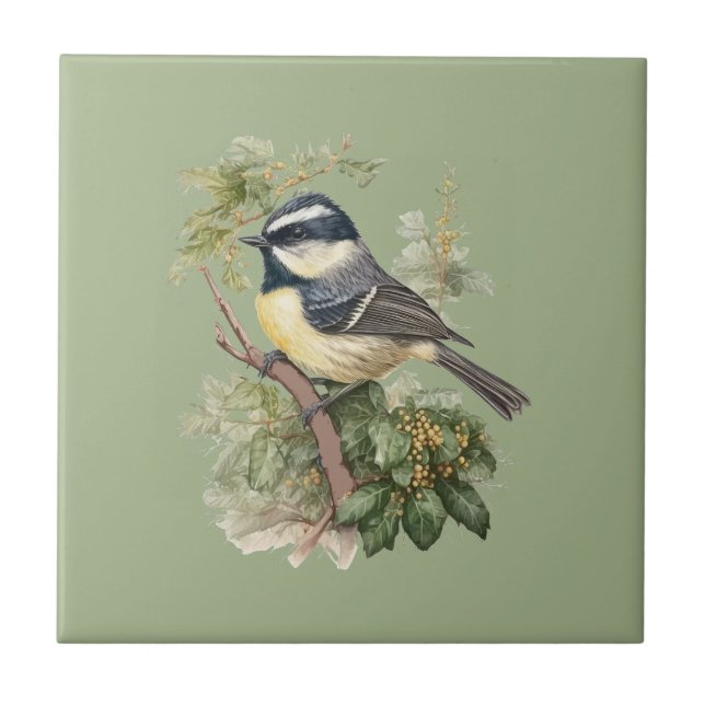 Estilo Natureza Tit de Carvão Azulejo cerâmico (Frente)