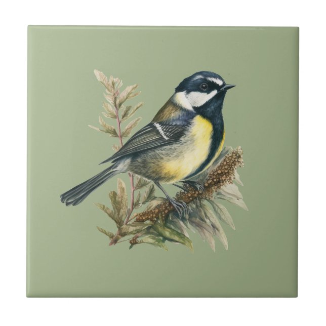 Estilo Natureza Tit de Carvão Azulejo cerâmico (Frente)