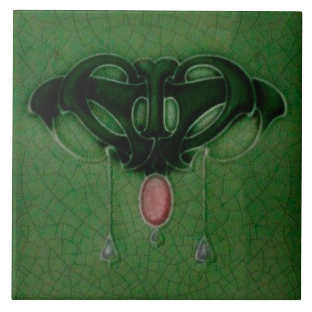 estilo Nouveau de lareira de parede cerâmica (Frente)