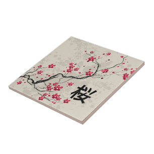 Estilo Oriental Sakura Cherry Blossom Art