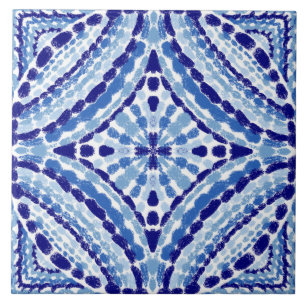 Estilo Pintado Mão-Azul Mediterrâneo