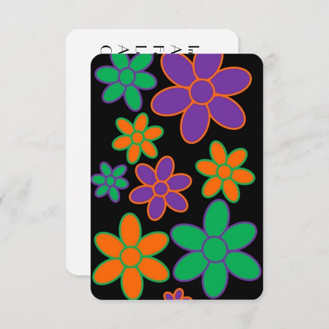 Estilo preto 70 Escocês Poem Cartão de Aniversário (Frente/Verso)