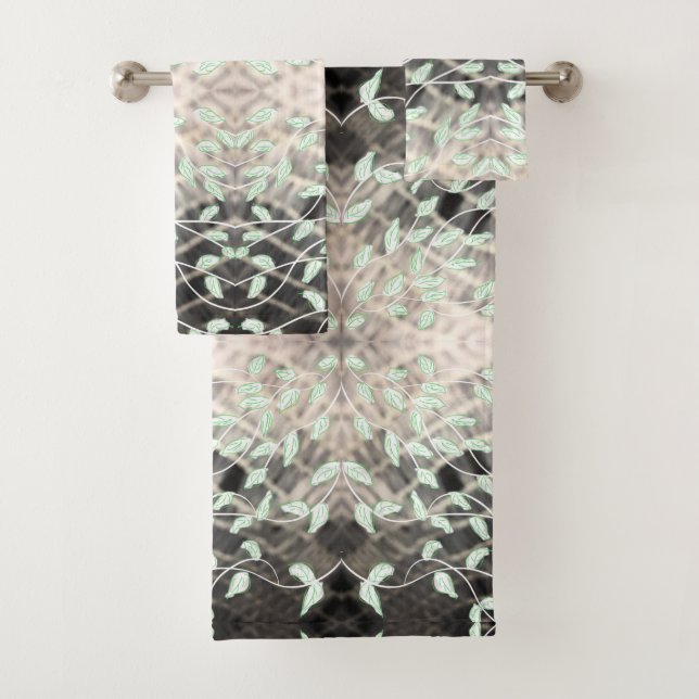 Estilo Projetado Conjunto de Toalhas Folha (Insitu)