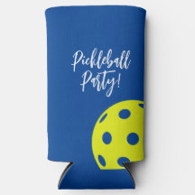 Estilo Retro Neon Blue Themed Pickleball Birday