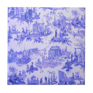 Estilo Russo de Chinoiserie Azul Branco Francês