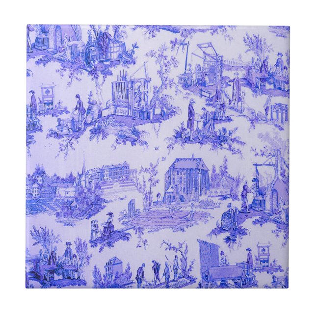 Estilo Russo de Chinoiserie Azul Branco Francês (Frente)