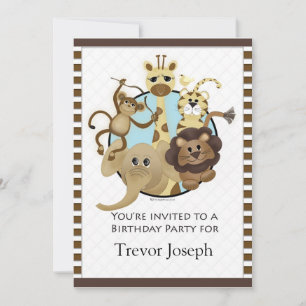 Estilo Safari de Convite de Festa de aniversário
