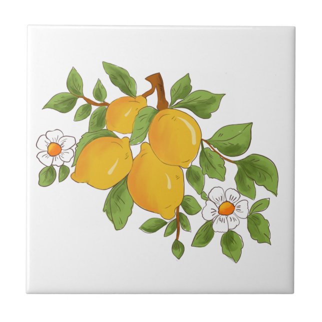 Estilo siciliano,majolica,limões            (Frente)