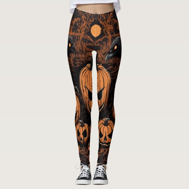 Estilo Spooktacular: Coleção de Leggings do Hallow (Frente)