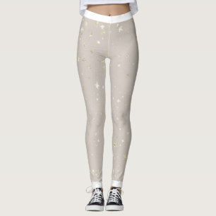 Estilo Stellar: Leggings nas Estrelas da Glittery