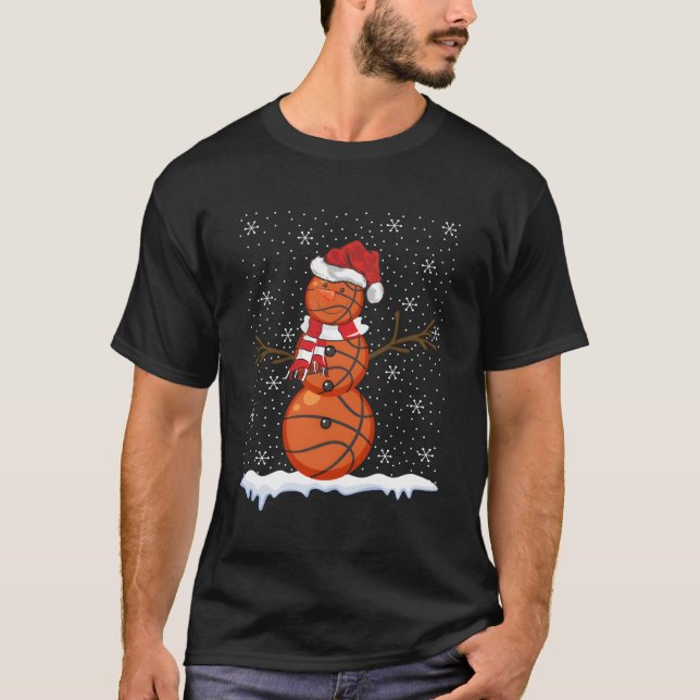 Estilo Suéter Feio Snowman Bola De Basquete Para C (Frente)
