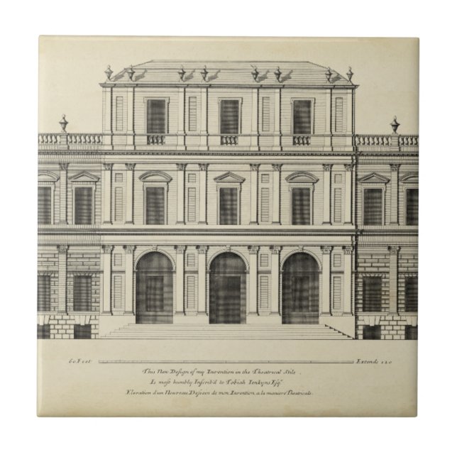 Estilo Teatral Façade por Colen Campbell (Frente)