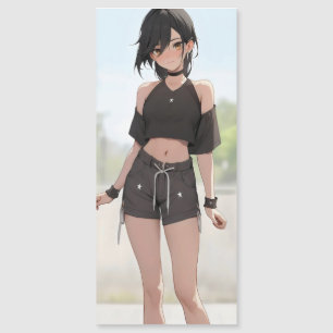 Estilo Urbano da Menina de Animação Bonita
