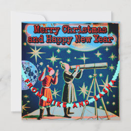 Estilo Vintage Astrônomos do Telescópio de Natal C