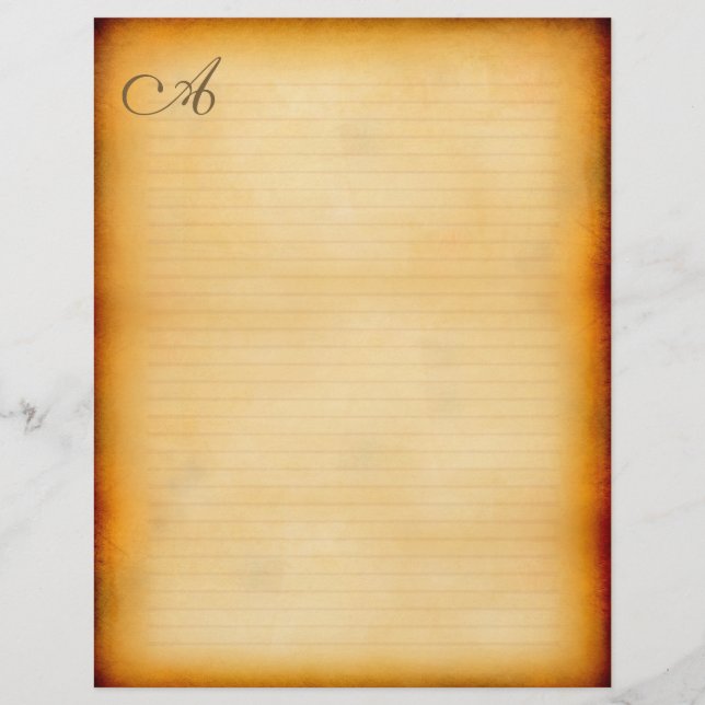 Estilo Vintage Monograma Letterhead (Frente)