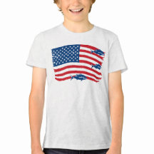 Estilo Vintage Pesca Bandeira Americana Vermelha A