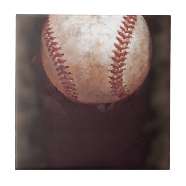 Estilo Vintage Sepia Baseball Trabalho de arte (Frente)