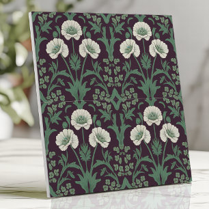 Estilo William Morris Verde e Floral Marfim