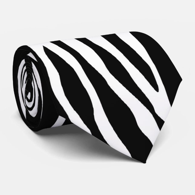 Estilo zebra, gravata em animais (Rolled)
