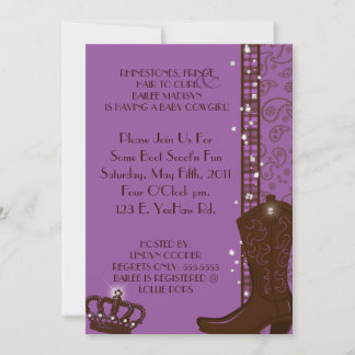 ESTILOS, FRINGE & PURPLE COWGIRLS Convite
