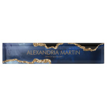 Estiloso Moderno Azul Marinho Dourado Lascas Escri