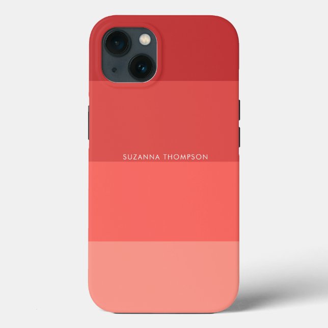 Estirpe Horizontal Moderna Pasta Vermelho e Laranj (Verso)