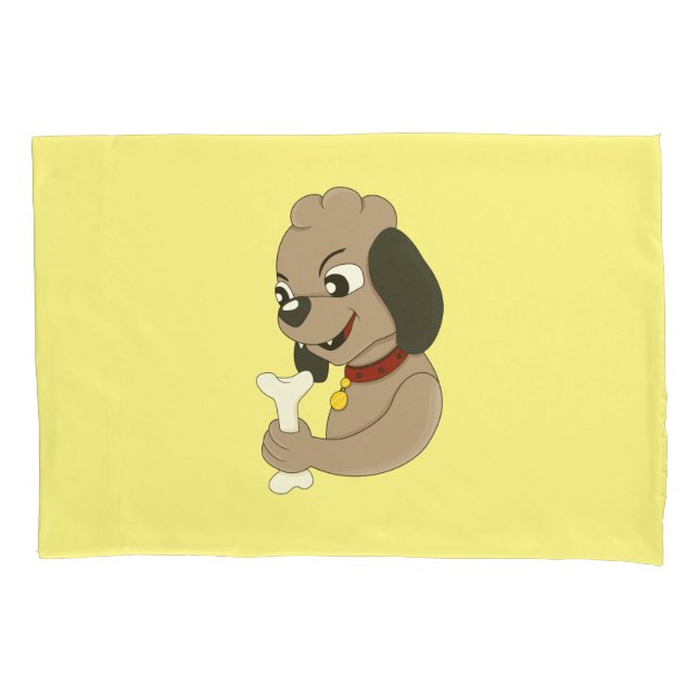 Estojo de almofada de desenho animado de cachorrin (Frente)