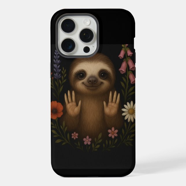 Estojo de Celular de Preguiça Fofa (Verso)