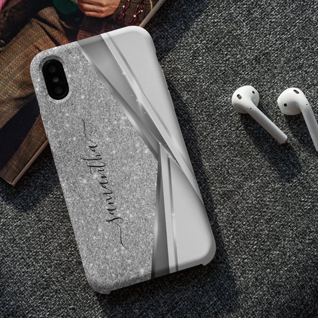 Estojo de Glitter Dourado 3D de Metal Misto com Mo (Criador carregado)