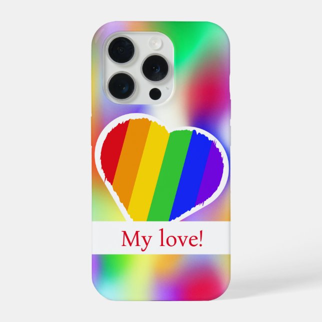 Estojo de imagem em forma de coração personalizado (Verso)