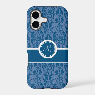 Estojo de iPhone 5 com Monograma de Damasco Bluebe