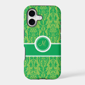 Estojo de iPhone 5 em damasco monogramado Kelly Gr