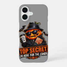 Estojo de iPhone Abóbora Agente Secreto Halloween