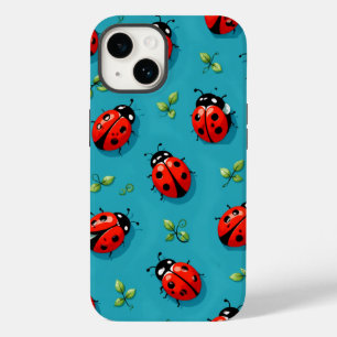 Estojo de iPhone Azul Céu com Padrão da Sorte das 