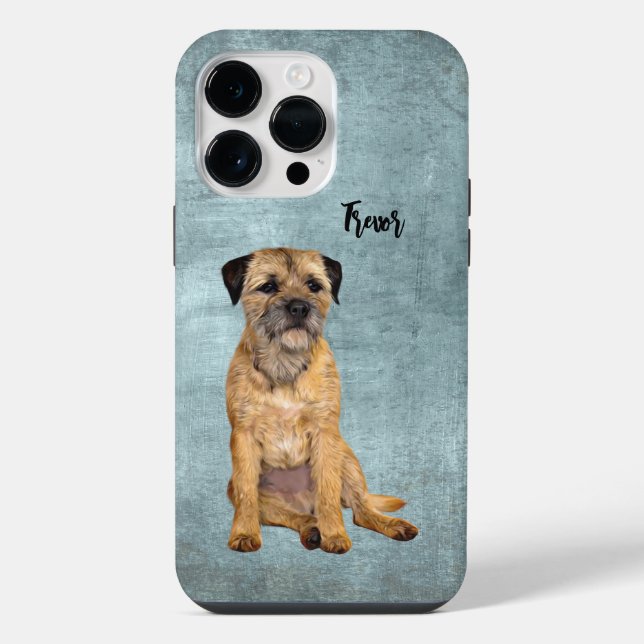 Estojo de iPhone Case-Mate Border Terrier Grunge (Verso)