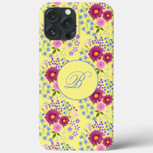 Estojo de iPhone com Buquê de Flores Amarelas Mono