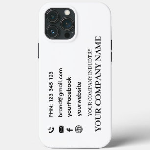Estojo de iphone com cartão de visita personalizad