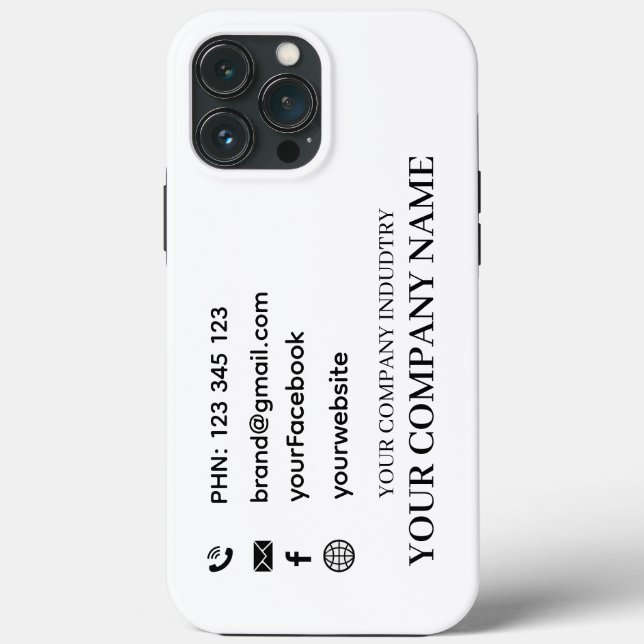 Estojo de iphone com cartão de visita personalizad (Verso)