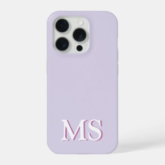 Estojo de iPhone com Monograma Minimalista Roxo La