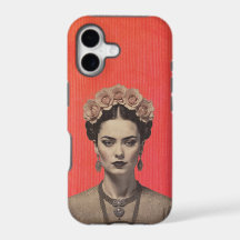 Estojo de iPhone com Retrato Vibrante de Frida em